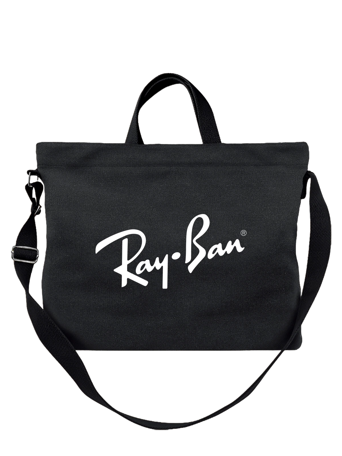 Сумка Ray Ban чёрная с принтом — модные аксессуары — Чёрная, фото 1