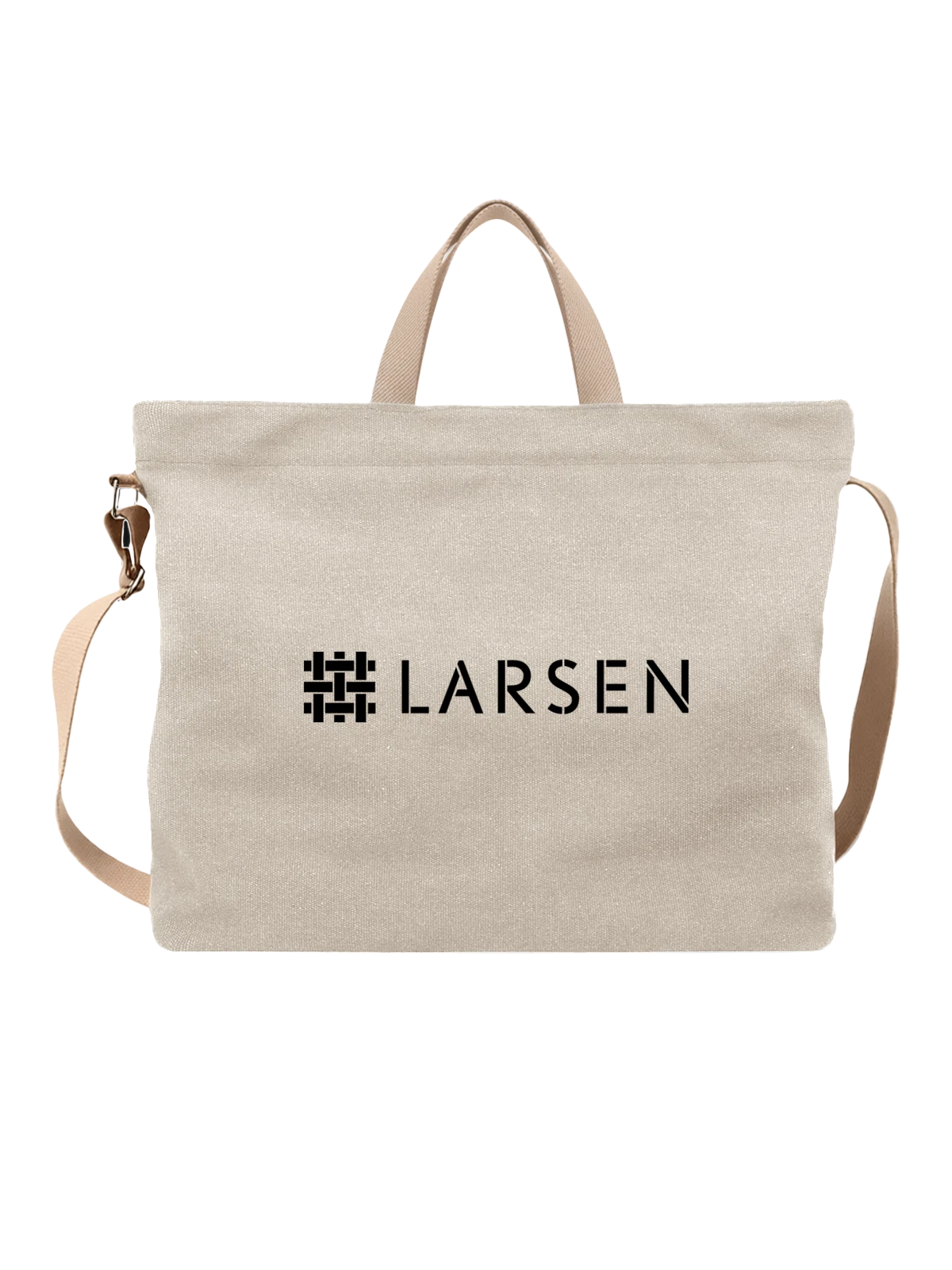 Сумка Larsen белая с принтом — современная айдентика — Белая, фото 1