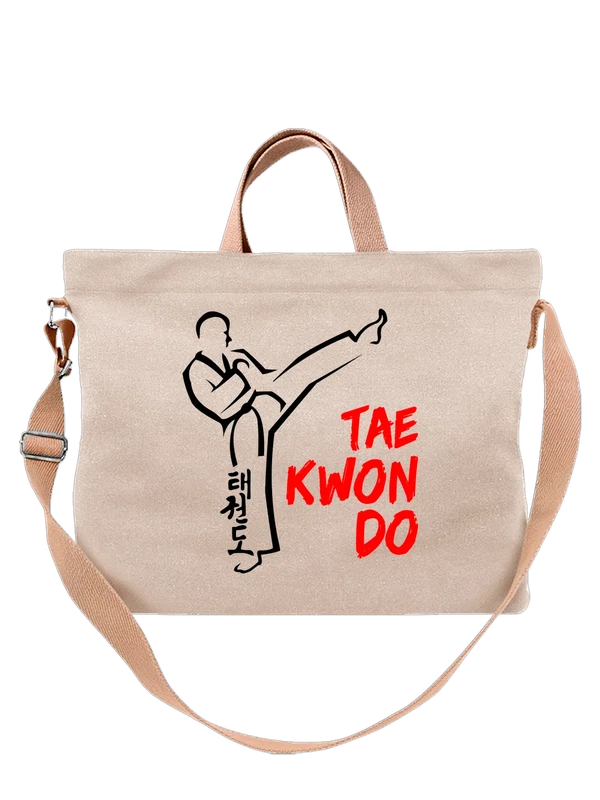 Сумка с силуэтом taekwondo — Белая, фото 1