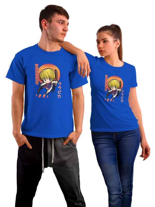 Футболка Курапика Hunter x с катанами — Синяя, фото 1
