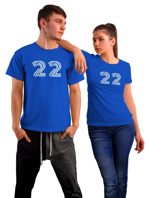 Футболка цифра 22 двадцать два — Синяя, фото 1