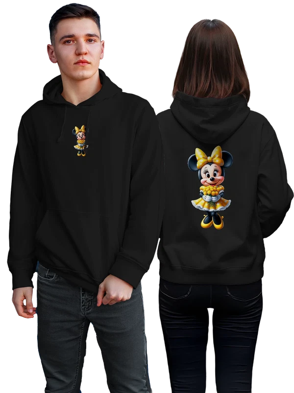 Худи Минни Маус Minnie Mouse с одуванчиками — Чёрная, фото 1