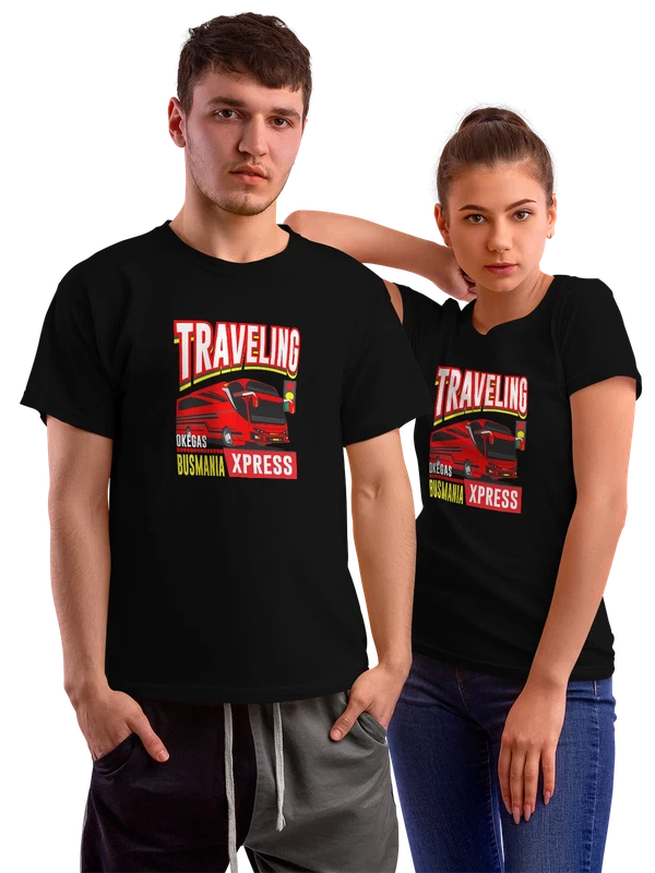 Футболка автобус traveling — Чёрная, фото 1