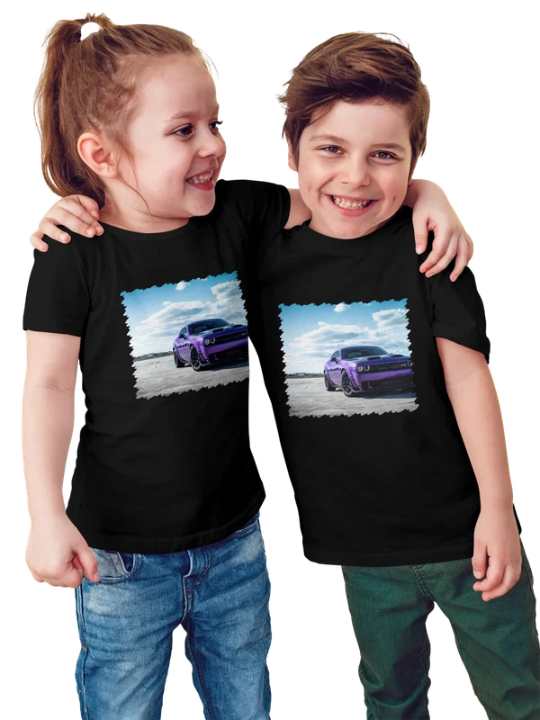 Футболка машина Dodge Challenger — Чёрная, фото 1
