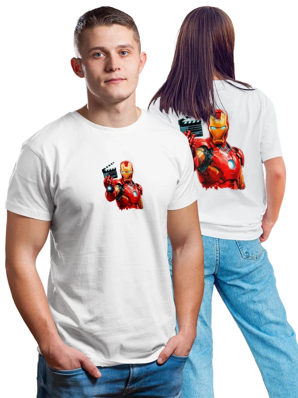 Футболка Железный Человек Iron Man — Белая, фото 1