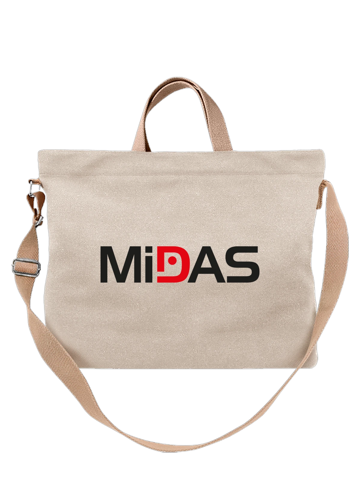 Сумка Midas белая с принтом — современная айдентика — Белая, фото 1