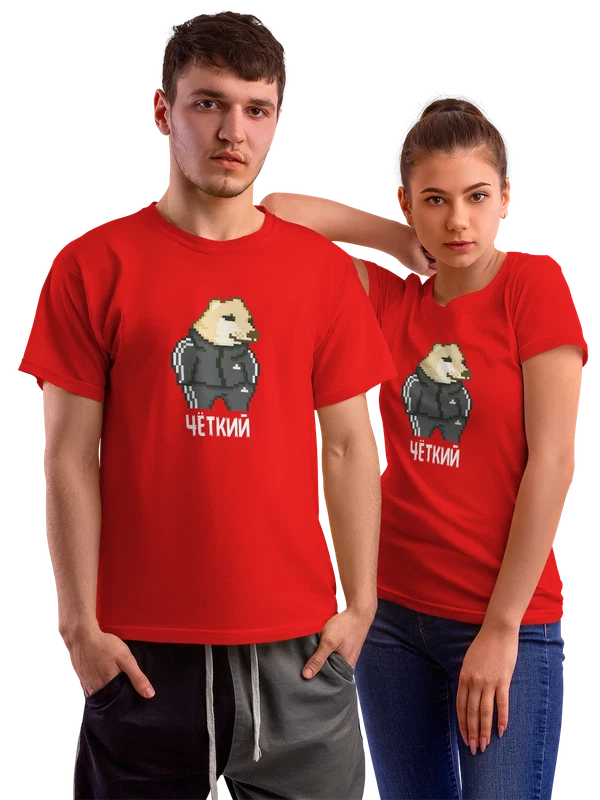 Футболка собака в спортивном костюме — Красная, фото 1