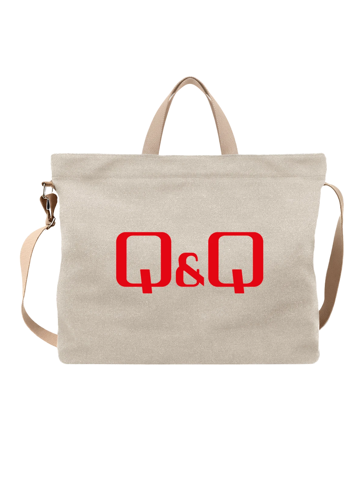 Сумка QQ белая с принтом — цифровой стиль — Белая, фото 1