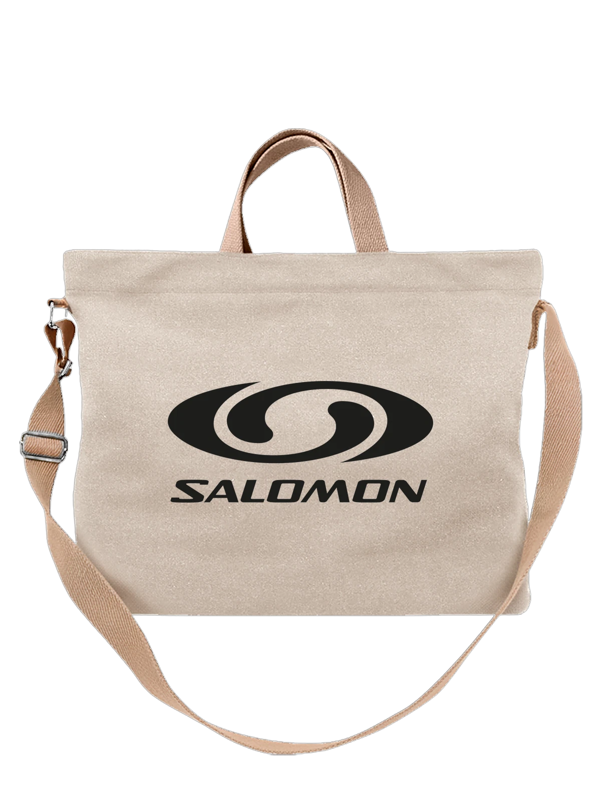 Сумка Salomon белая с принтом — трейлраннинг и лыжи — Белая, фото 1