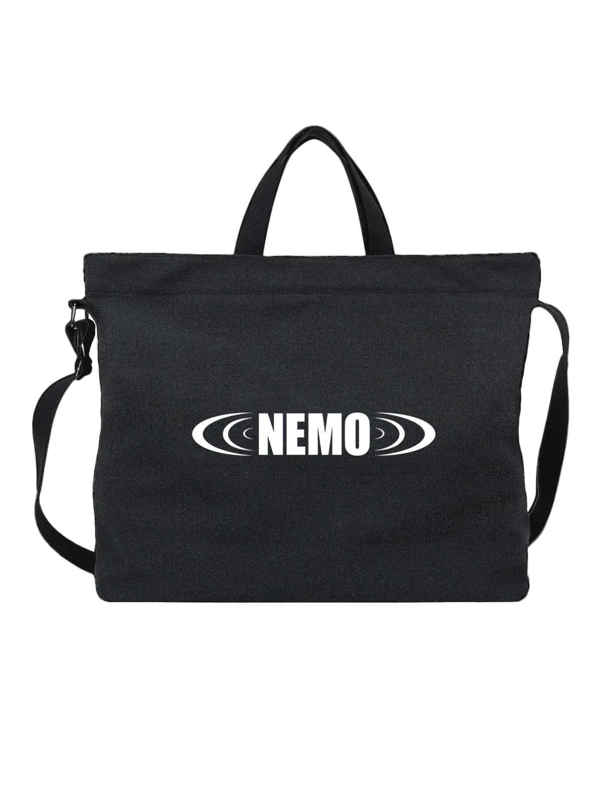 Сумка Nemo чёрная с принтом — современная айдентика — Чёрная, фото 1