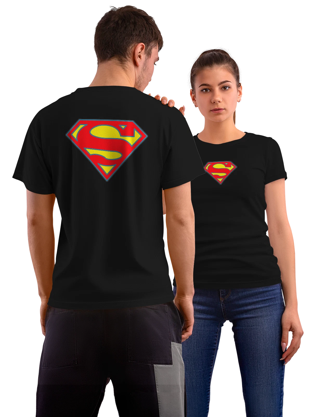 Футболка Superman чёрная с принтом на спине — комиксы DC — Чёрная, фото 1
