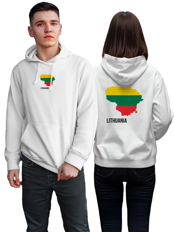 Худи с флагом Литвы Lithuania — Белая, фото 1