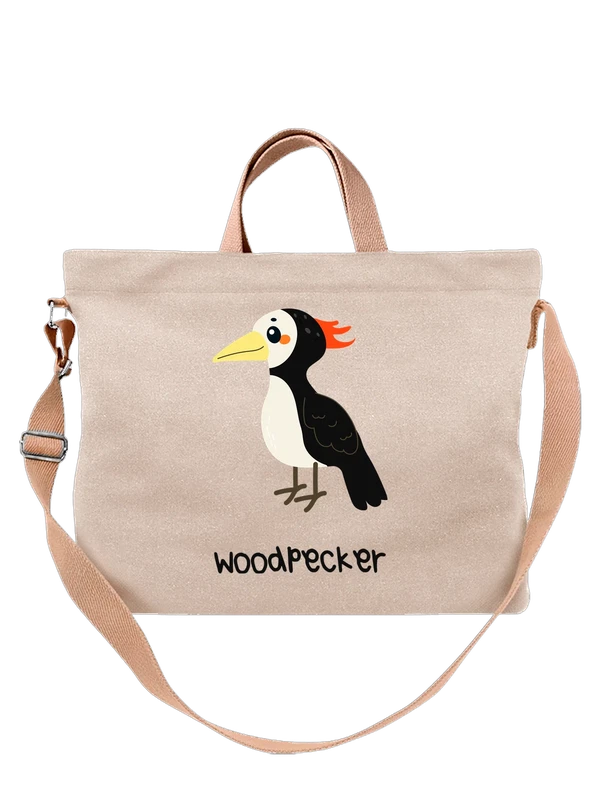 Сумка с дятлом woodpecker — Белая, фото 1