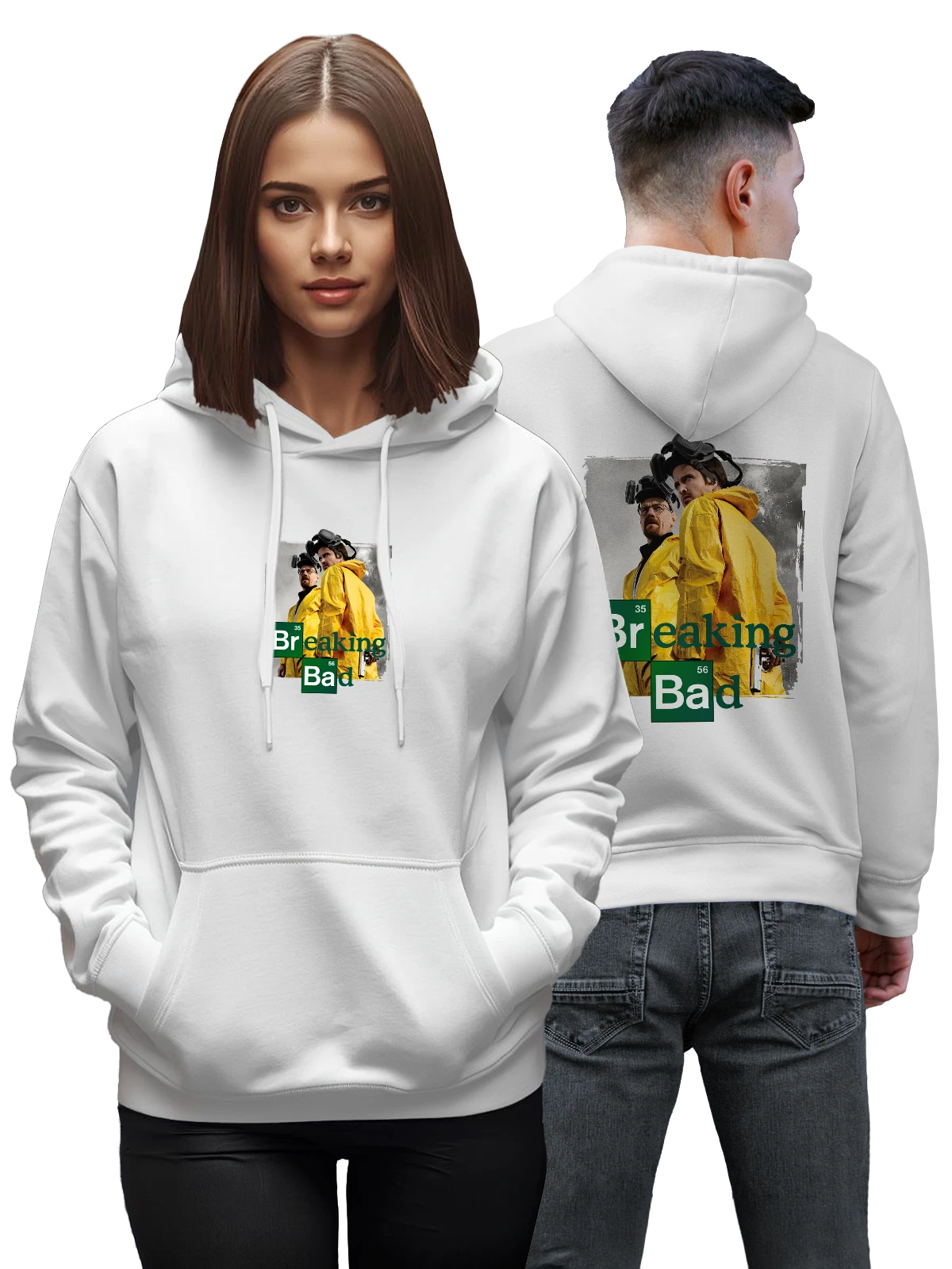 Худи во все тяжкие Breaking Bad белое с принтом — футболка подростку — Белая, фото 1