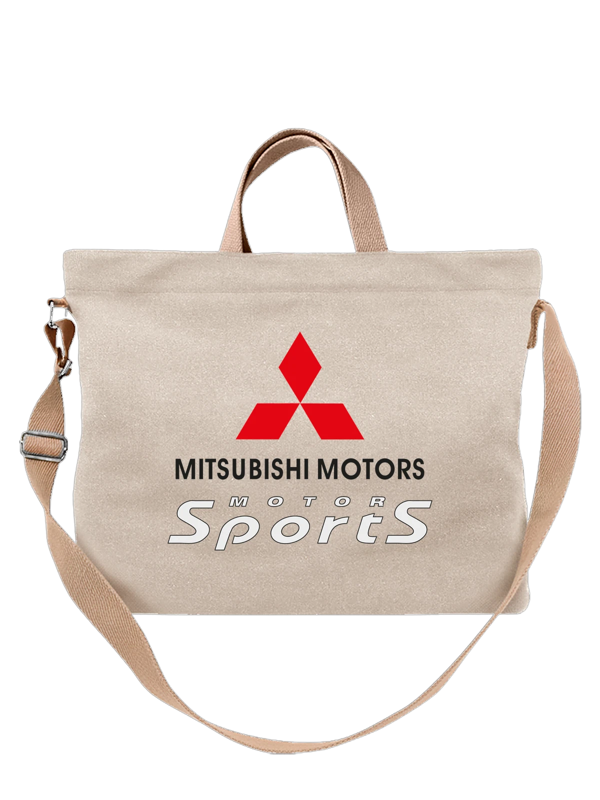 Сумка Mitsubishi белая с принтом — контрастный принт — Белая, фото 1