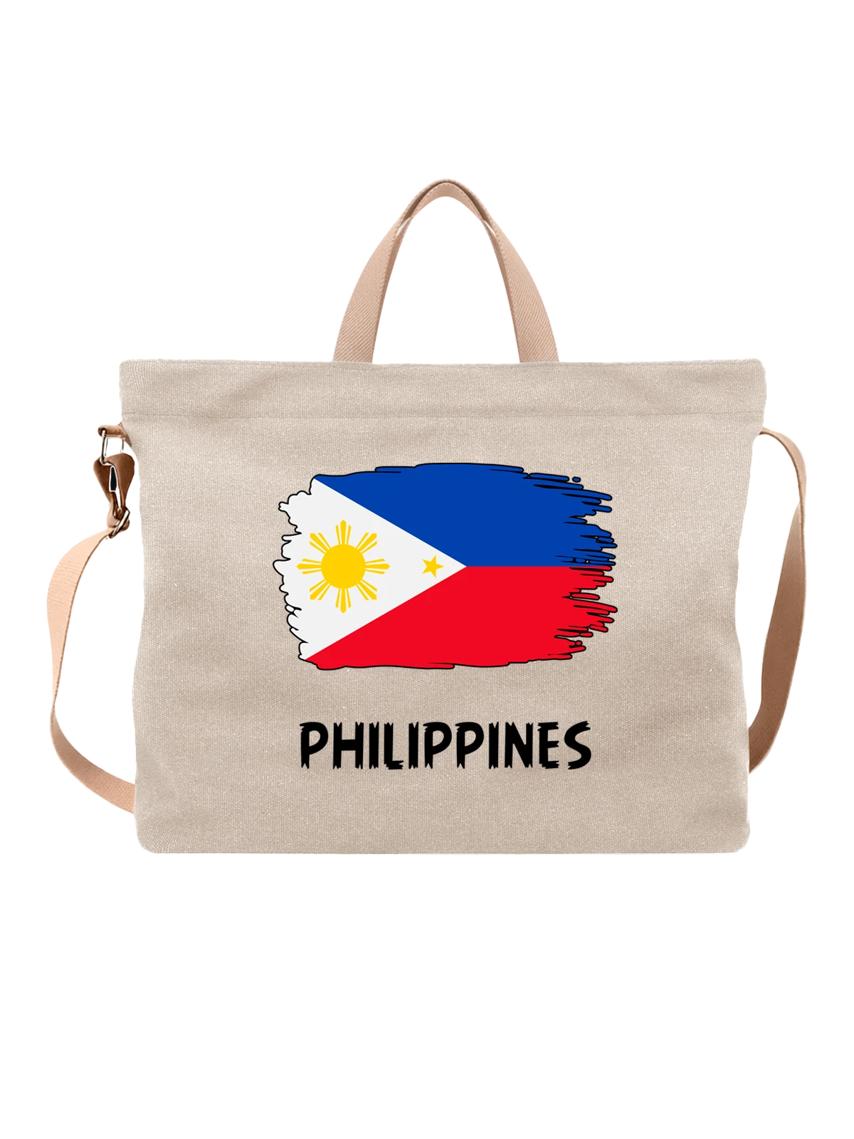 Сумка с флагом Филиппины Philippines белая с принтом — национальная символика — Белая, фото 1