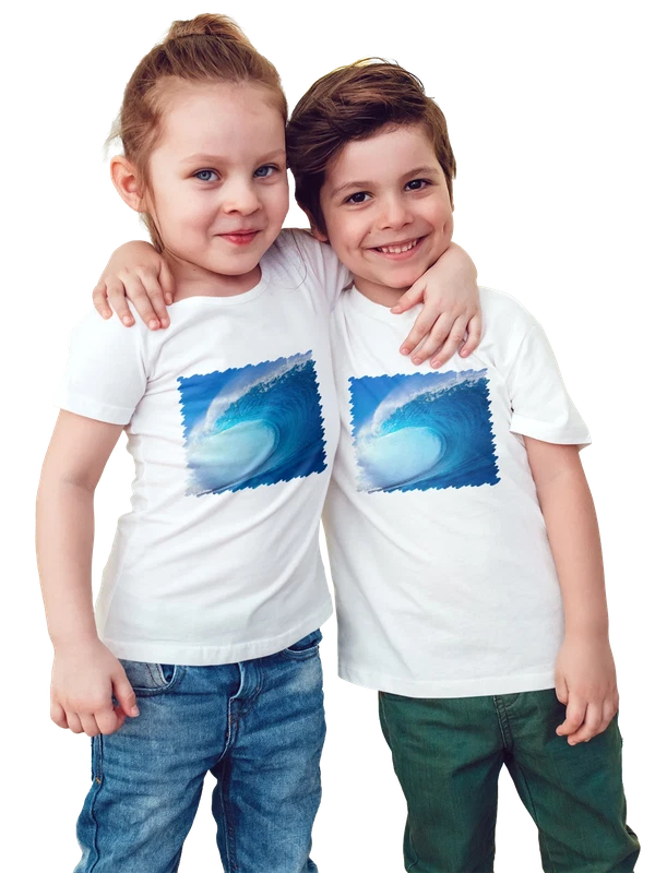 Футболка Природа Blue Ocean Wave — Белая, фото 1