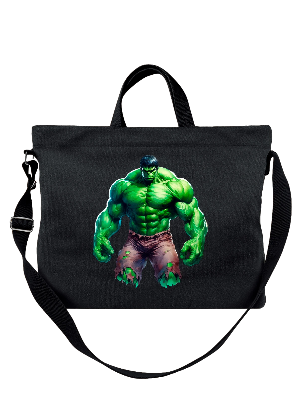 Сумка с Халком Hulk чёрная с принтом — поп культура — Чёрная, фото 1