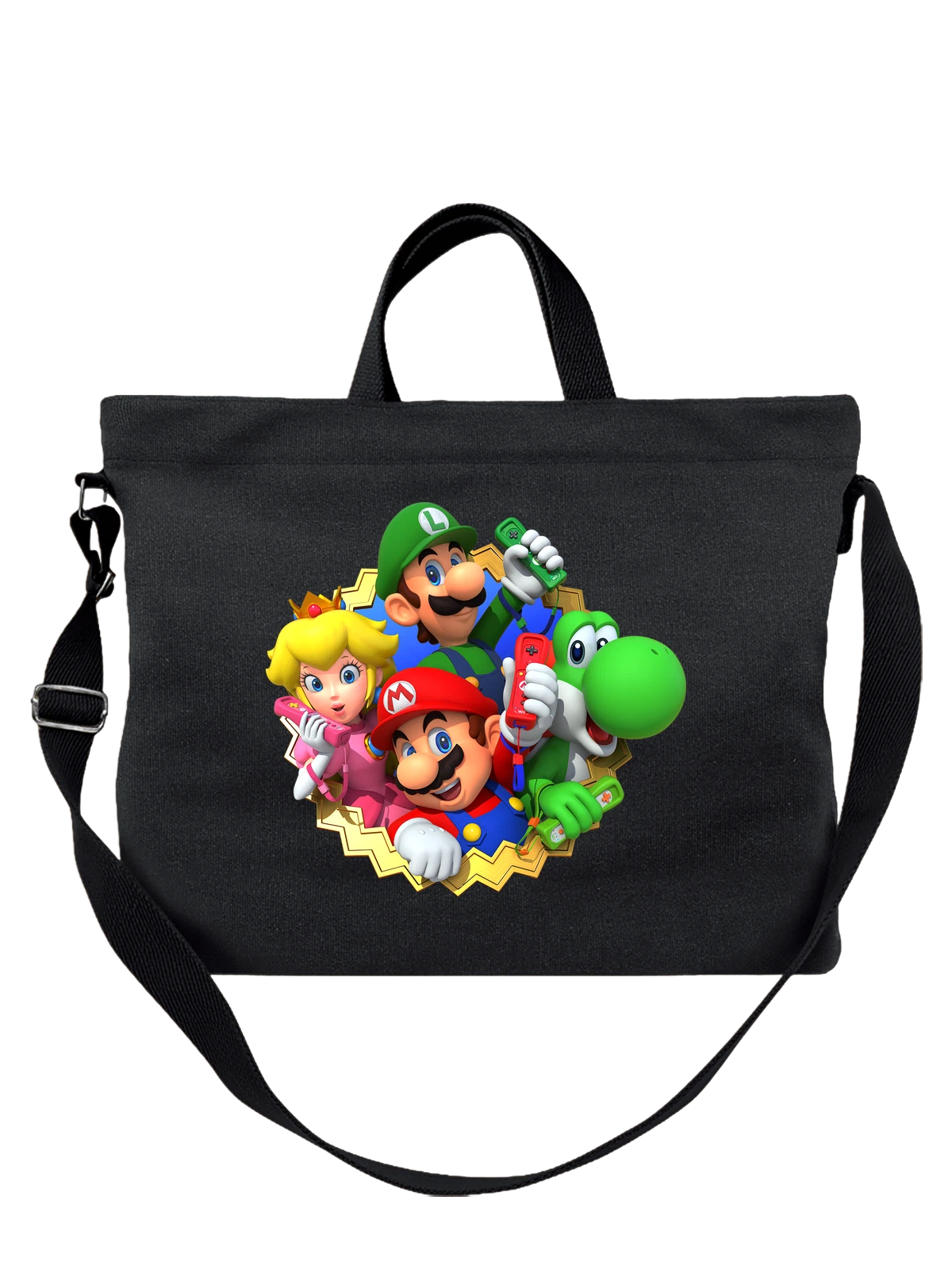 Сумка с Марио Super Mario чёрная с принтом — платформер — Чёрная, фото 1