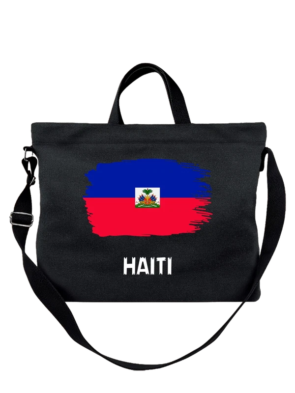 Сумка с флагом Гаити Haiti — Чёрная, фото 1