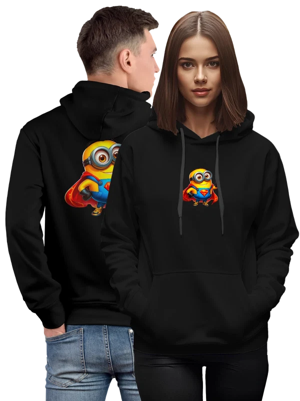 Худи с Миньоном Minion Суперменом Superman — Чёрная, фото 1