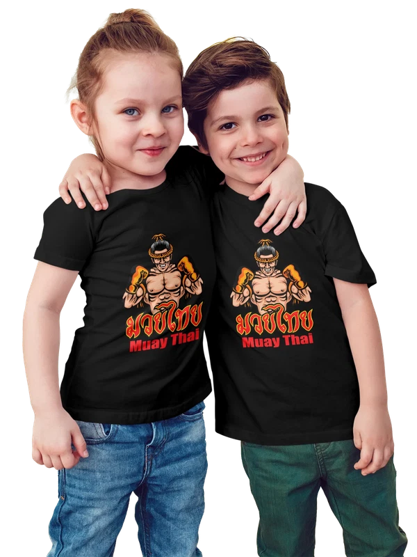 Футболка тайский бокс muay thai — Чёрная, фото 1