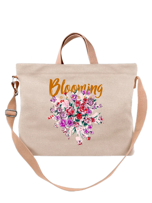 Сумка с надписью blooming — Белая, фото 1