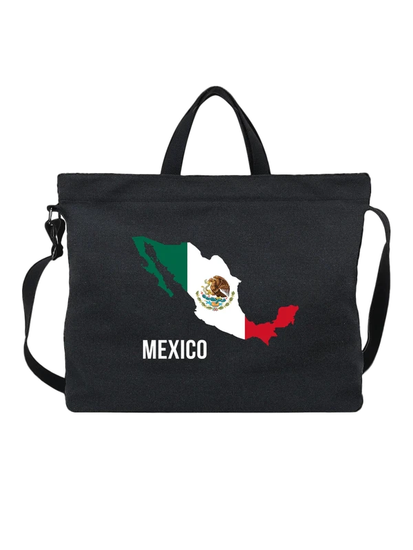 Сумка с флагом Мексики Mexico — Чёрная, фото 1
