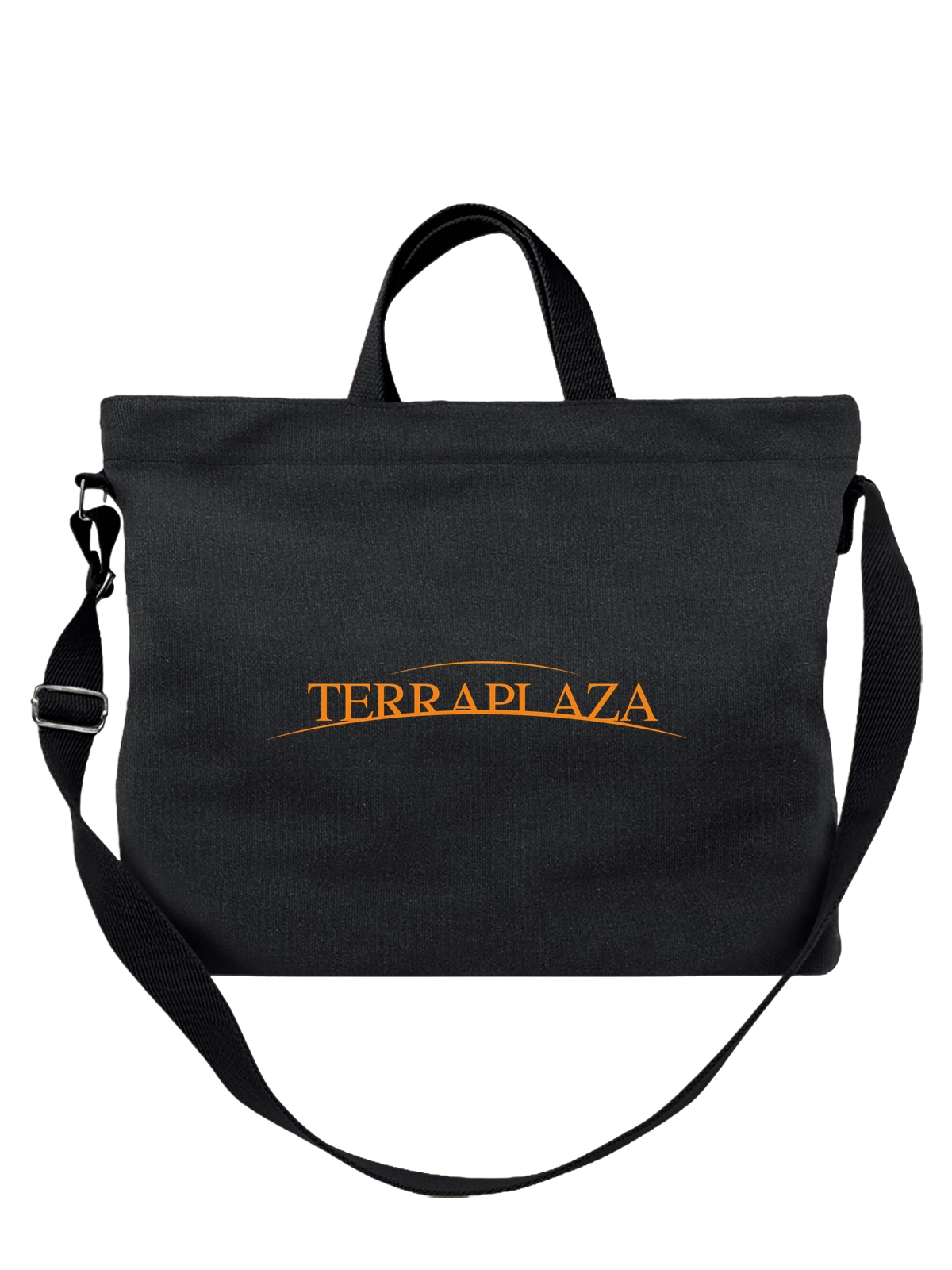 Сумка Terraplaza чёрная с принтом — современная айдентика — Чёрная, фото 1