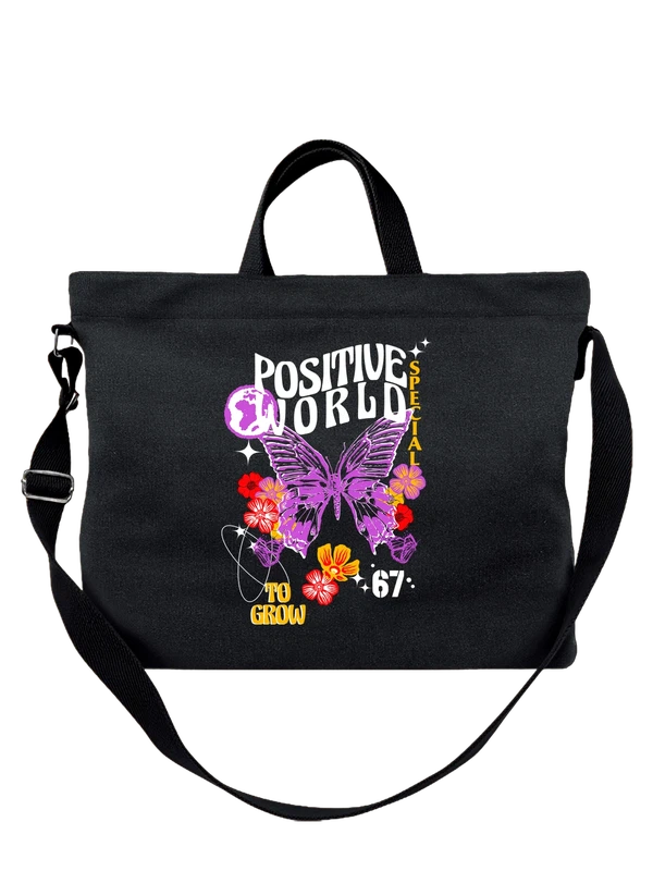 Сумка бабочка positive world — Чёрная, фото 1