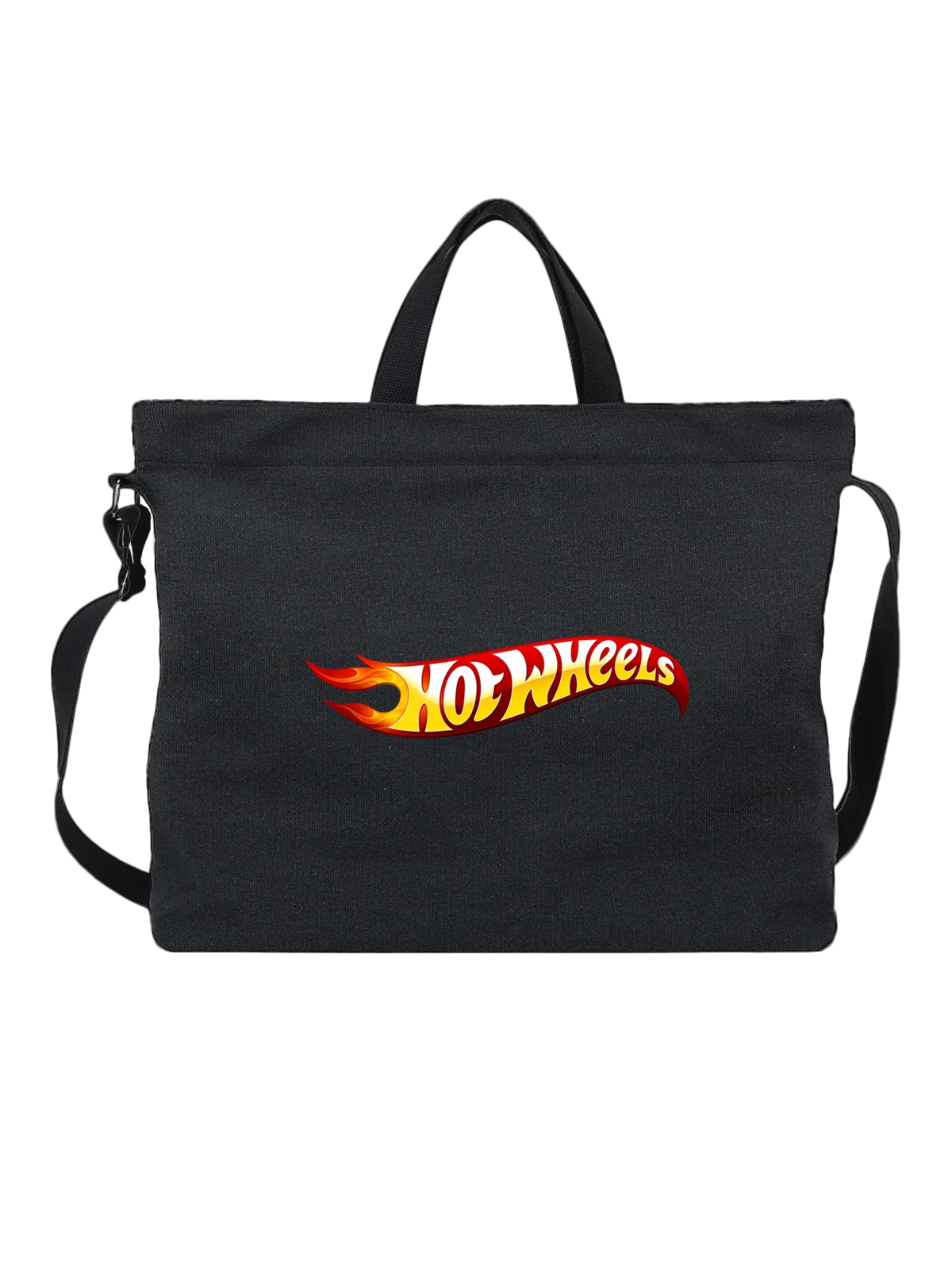 Сумка Hot Wheels чёрная с принтом — футболка подростку — Чёрная, фото 1
