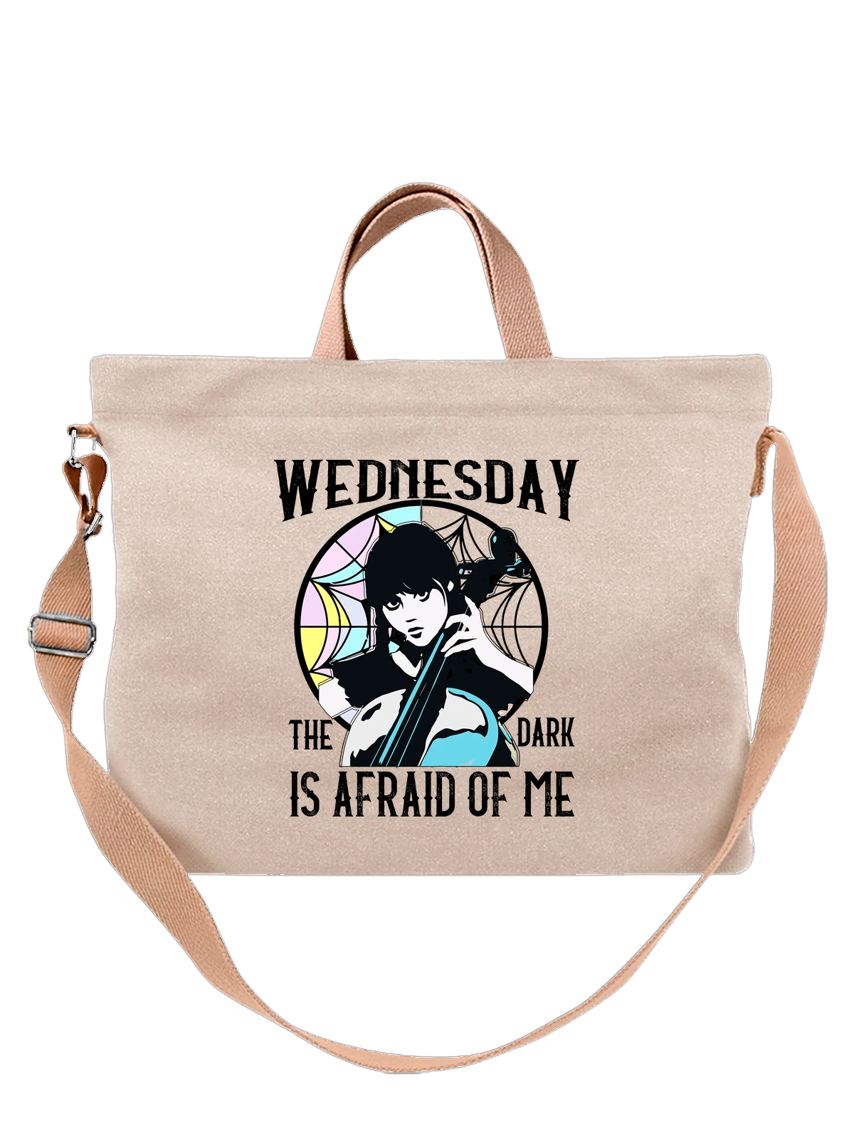 Сумка Уэнздей Wednesday белая с принтом — одежда унисекс — Белая, фото 1
