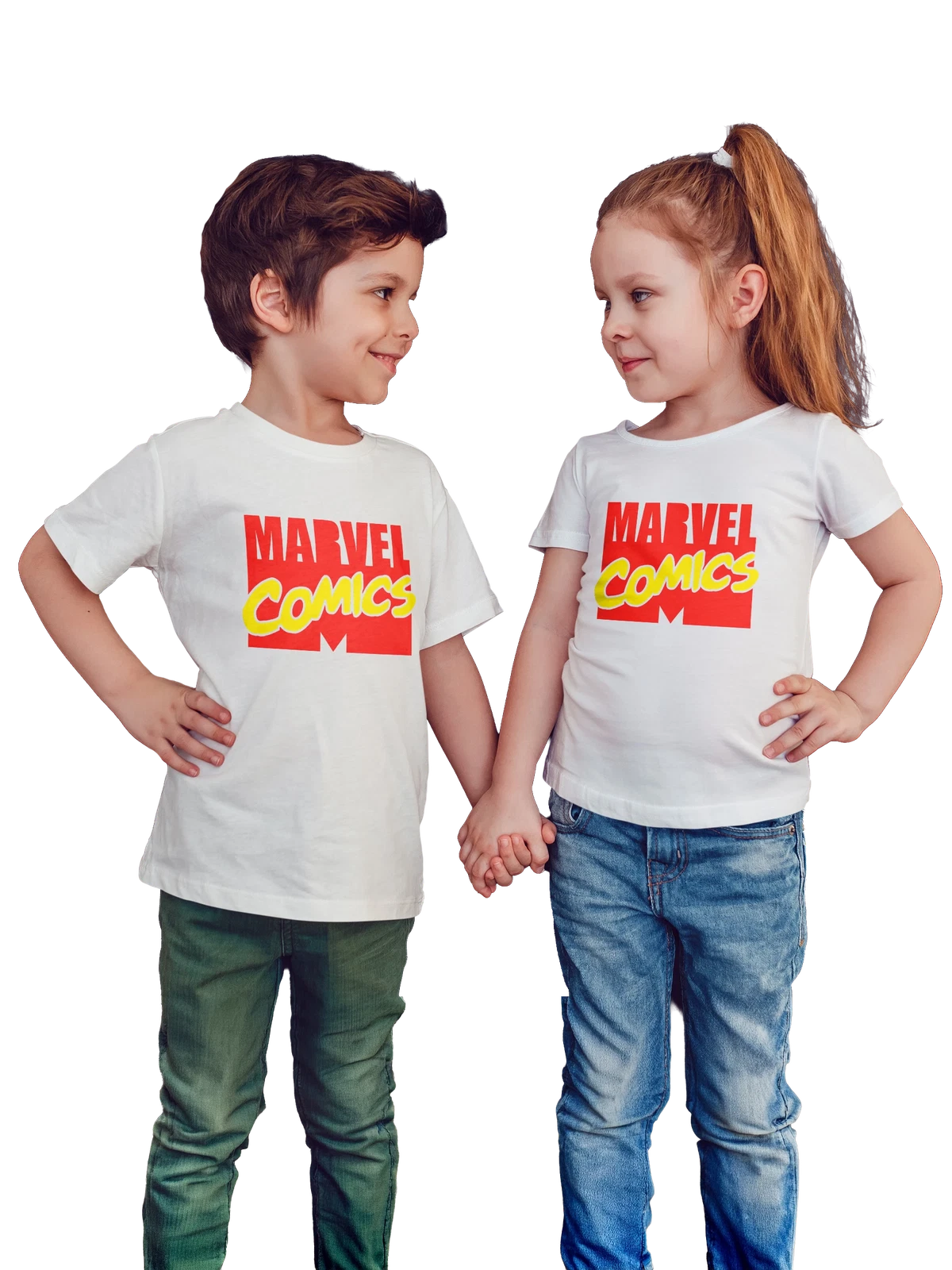 Футболка детская Marvel белая с принтом — супергерои и злодеи — Белая, фото 1