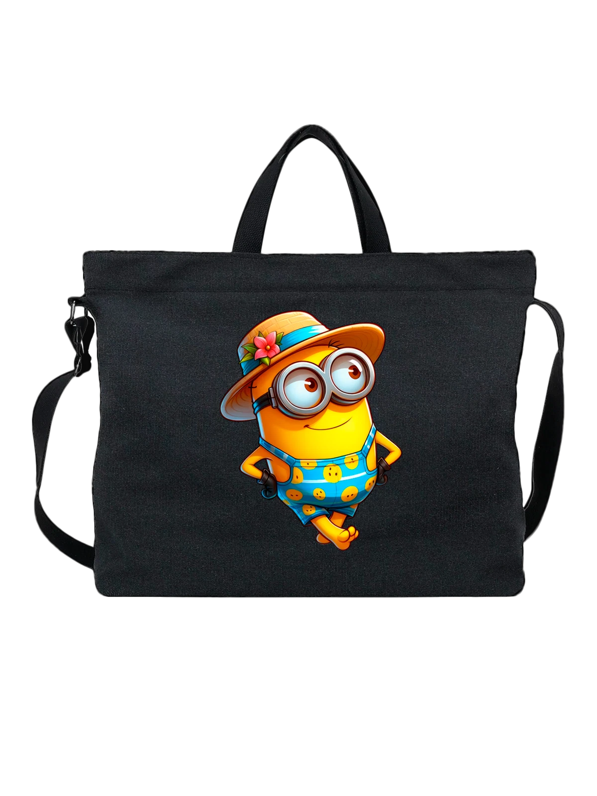 Сумка Миньон Minion на море чёрная с принтом — подарок поклоннику — Чёрная, фото 1