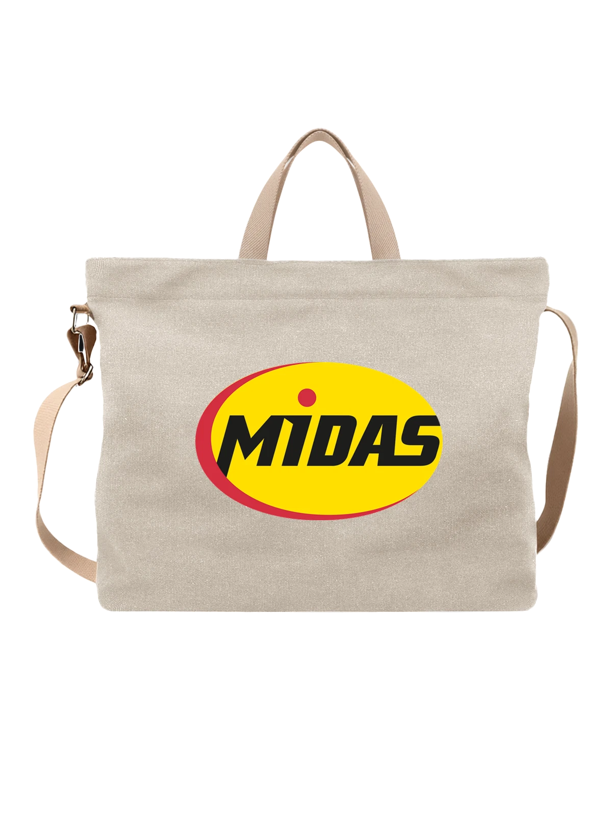 Сумка Midas белая с принтом — современная айдентика — Белая, фото 1