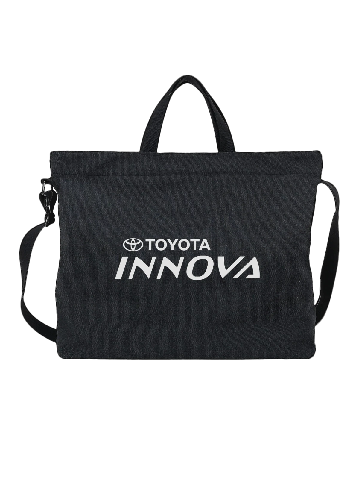 Сумка Toyota чёрная с принтом — японская автомобильная эмблема — Чёрная, фото 1