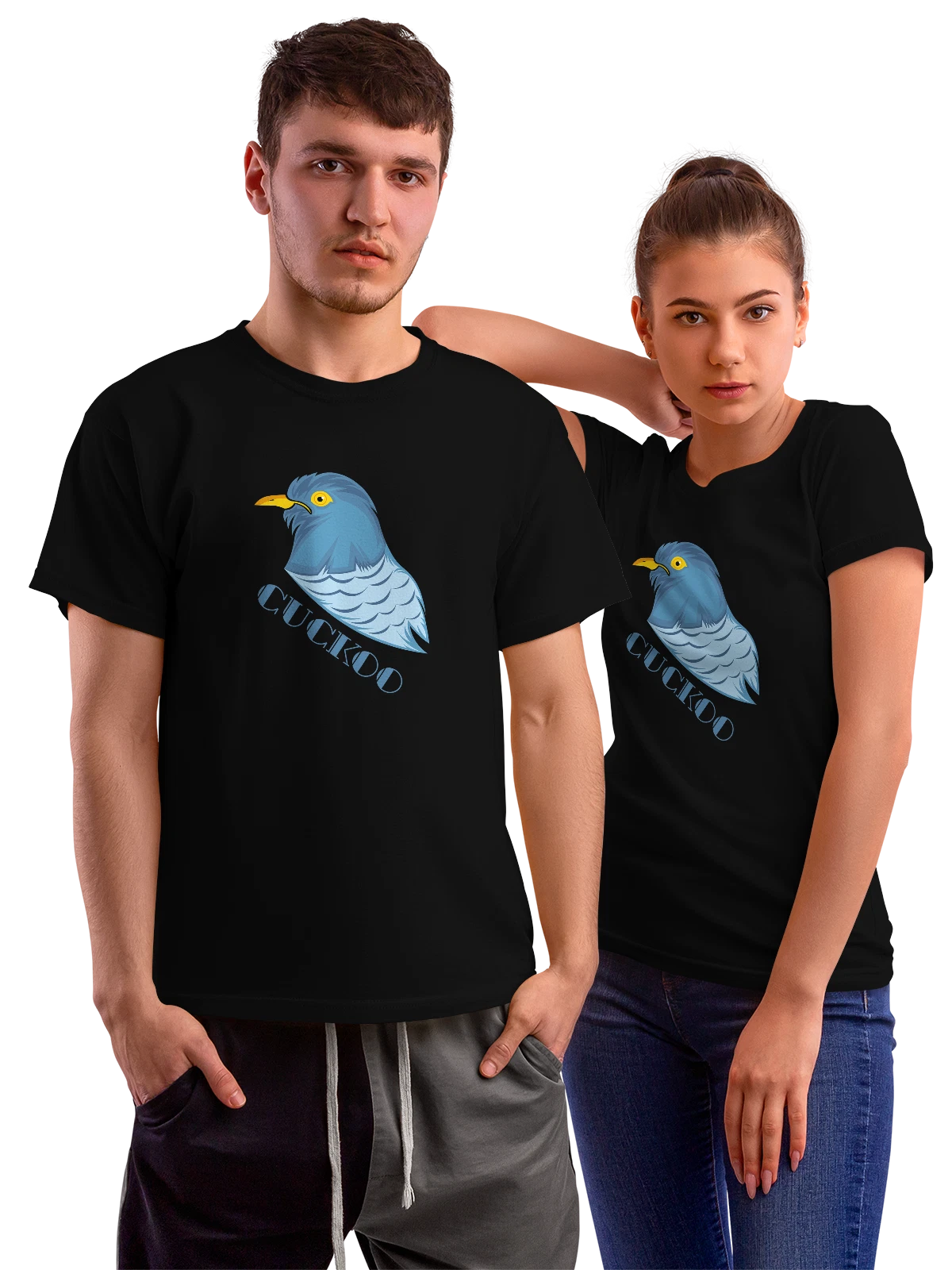 Футболка Голубь cuckoo чёрная с принтом — дикая природа — Чёрная, фото 1