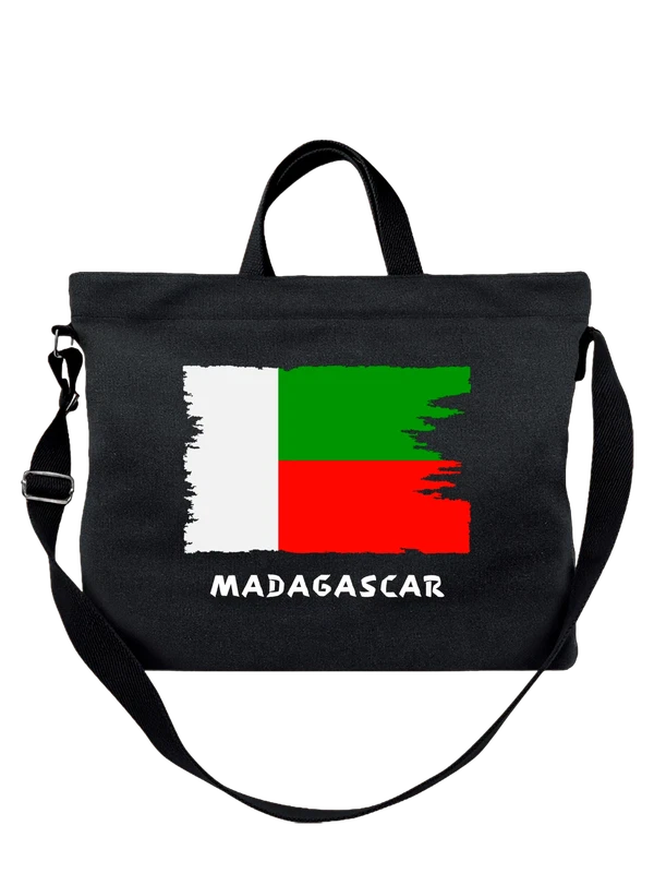 Сумка с флагом Мадагаскара Madagascar — Чёрная, фото 1
