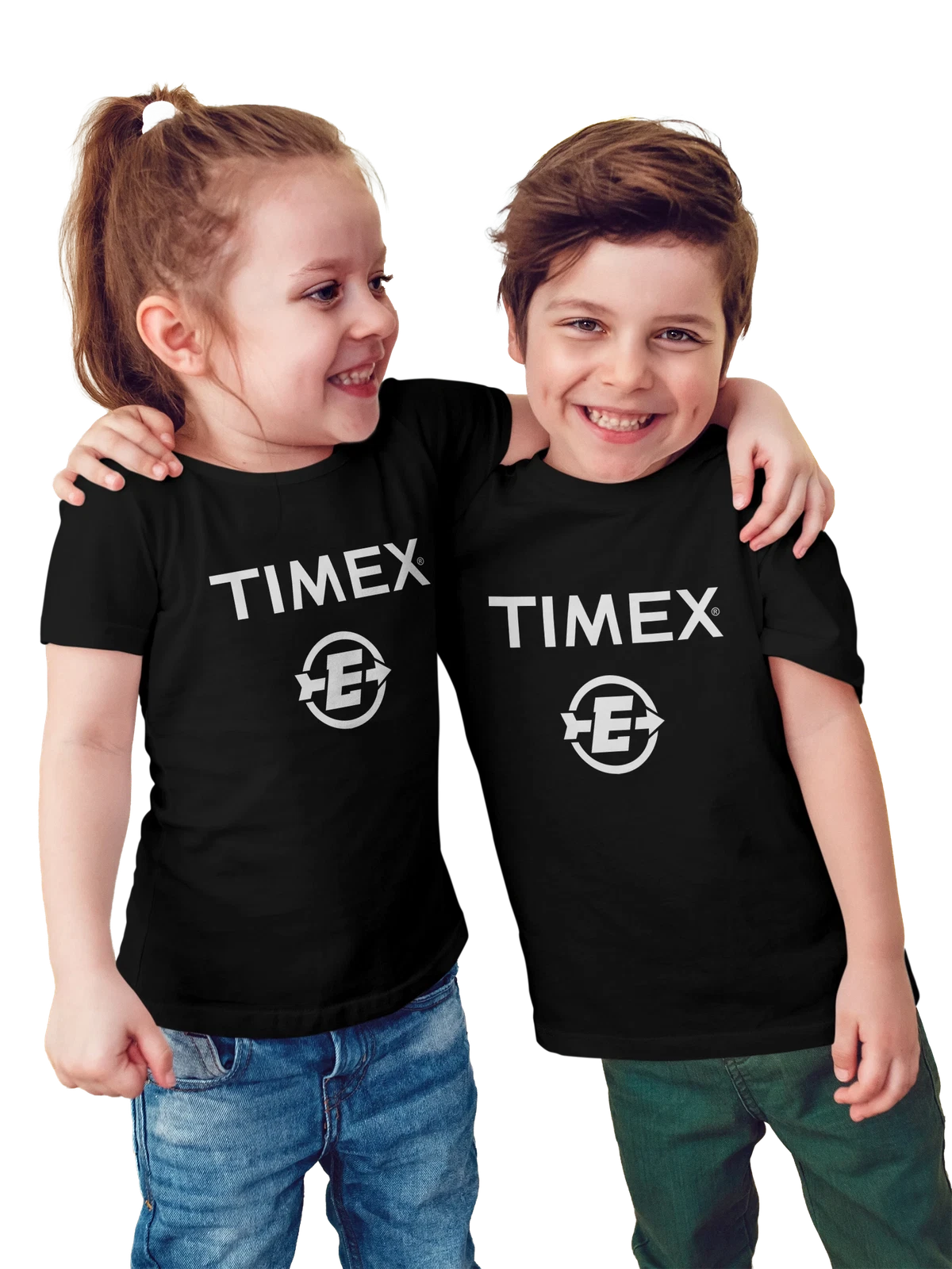 Футболка детская Timex чёрная с принтом — наручные часы — Чёрная, фото 1