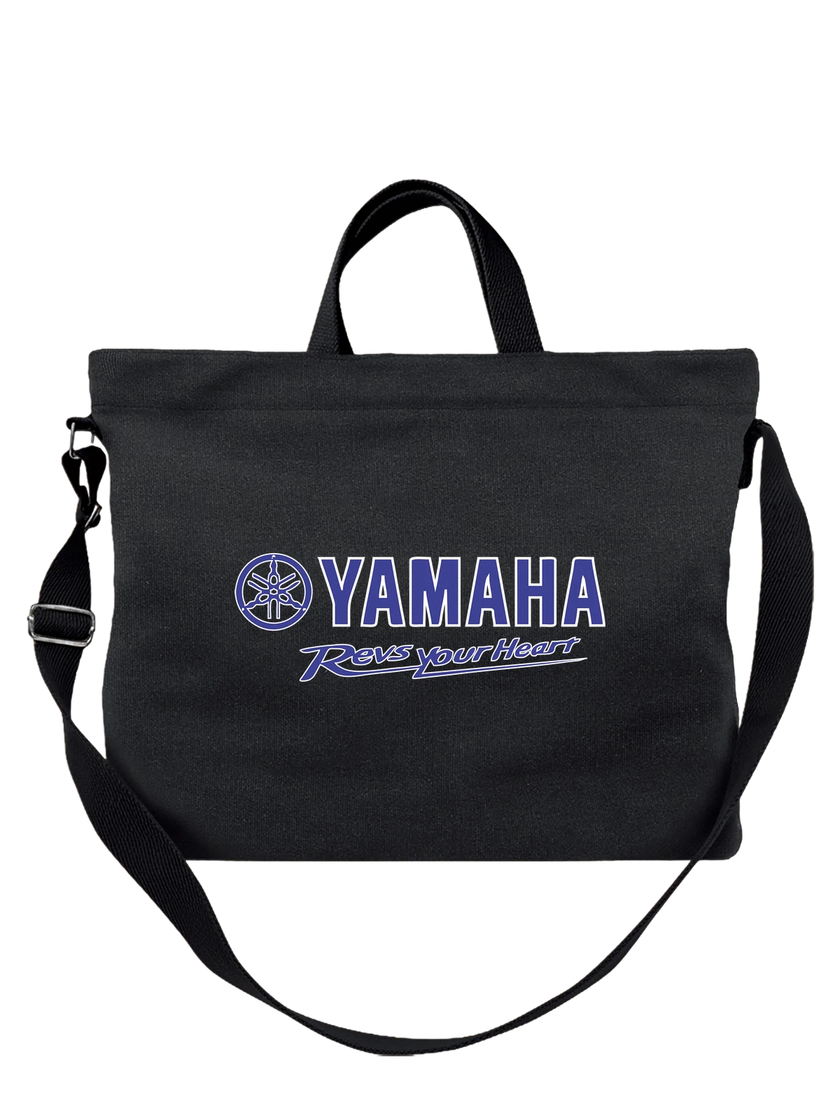 Сумка Yamaha чёрная с принтом — мотоциклы и скутеры — Чёрная, фото 1