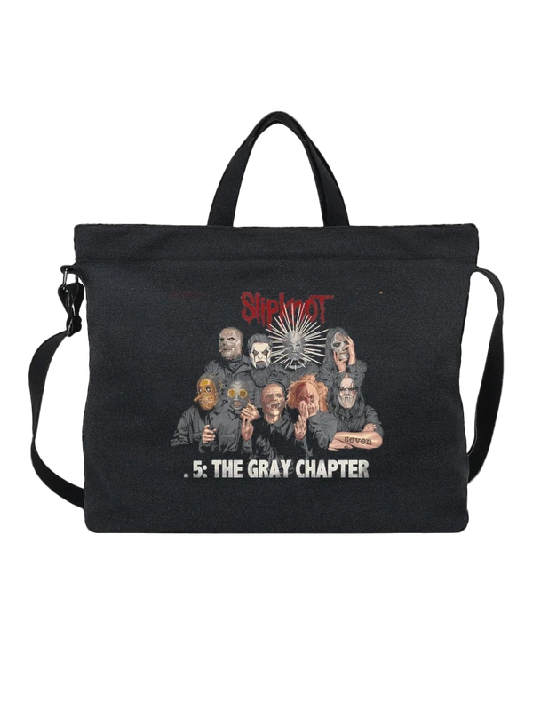 Сумка Slipknot с красными масками и логотипом — Чёрная, фото 1