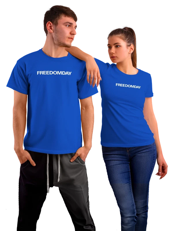 Футболка Freedomday — Синяя, фото 1