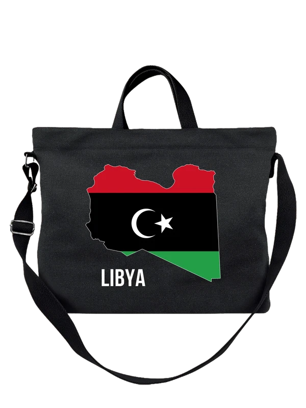 Сумка с флагом Ливии Libya — Чёрная, фото 1