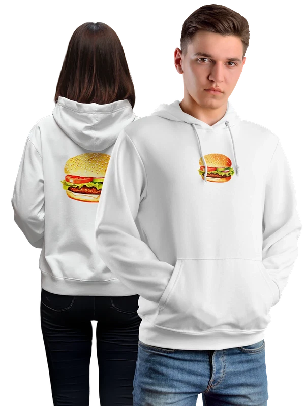 Худи бургер — Белая, фото 1