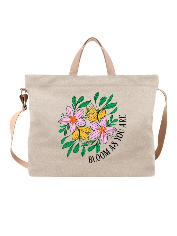 Сумка с цветами bloom as you are — Белая, фото 1