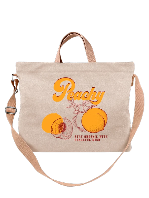Сумка с персиками peachy — Белая, фото 1