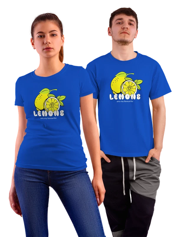 Футболка лимоны lemons — Синяя, фото 1