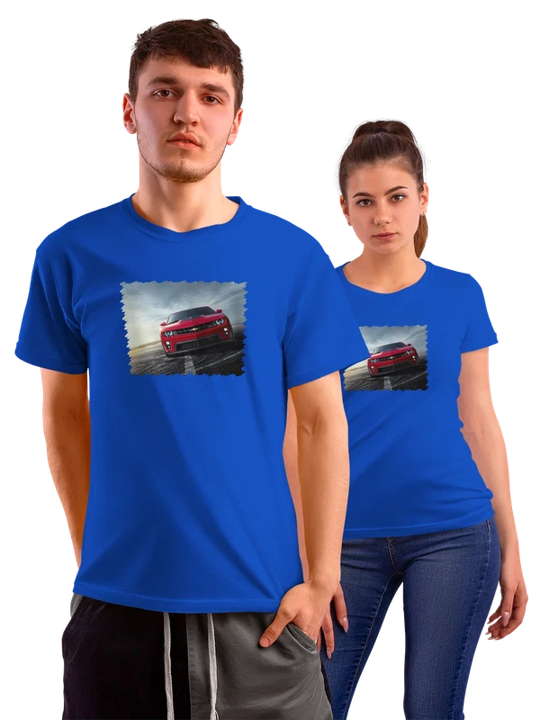 Футболка машина Chevrolet Camaro ZL1 — Синяя, фото 1