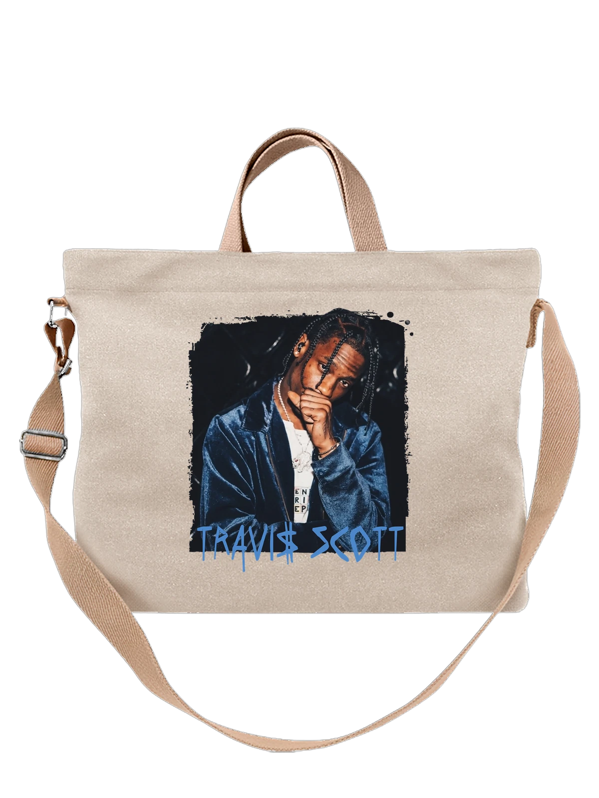 Сумка C Travis Scott Трэвис Скотт белая с принтом — футболка подростку — Белая, фото 1