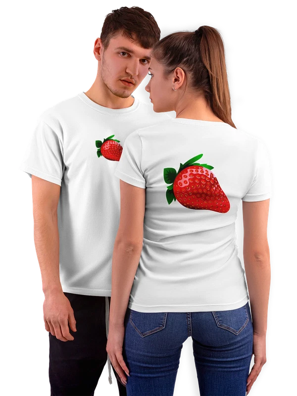 Футболка клубника — Белая, фото 1